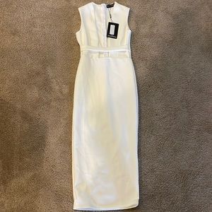 NWT PLT white midi dress size US 2